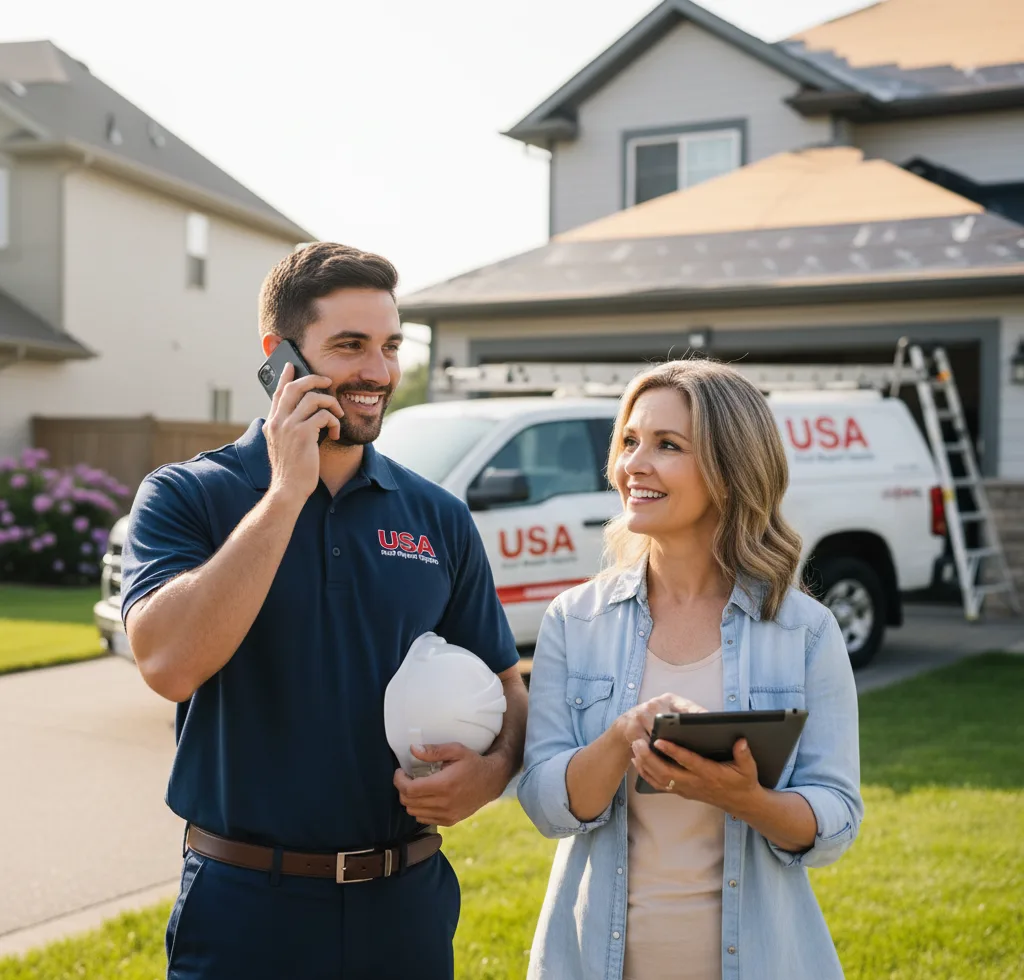 USA Roof Repair Experts customer support in Street